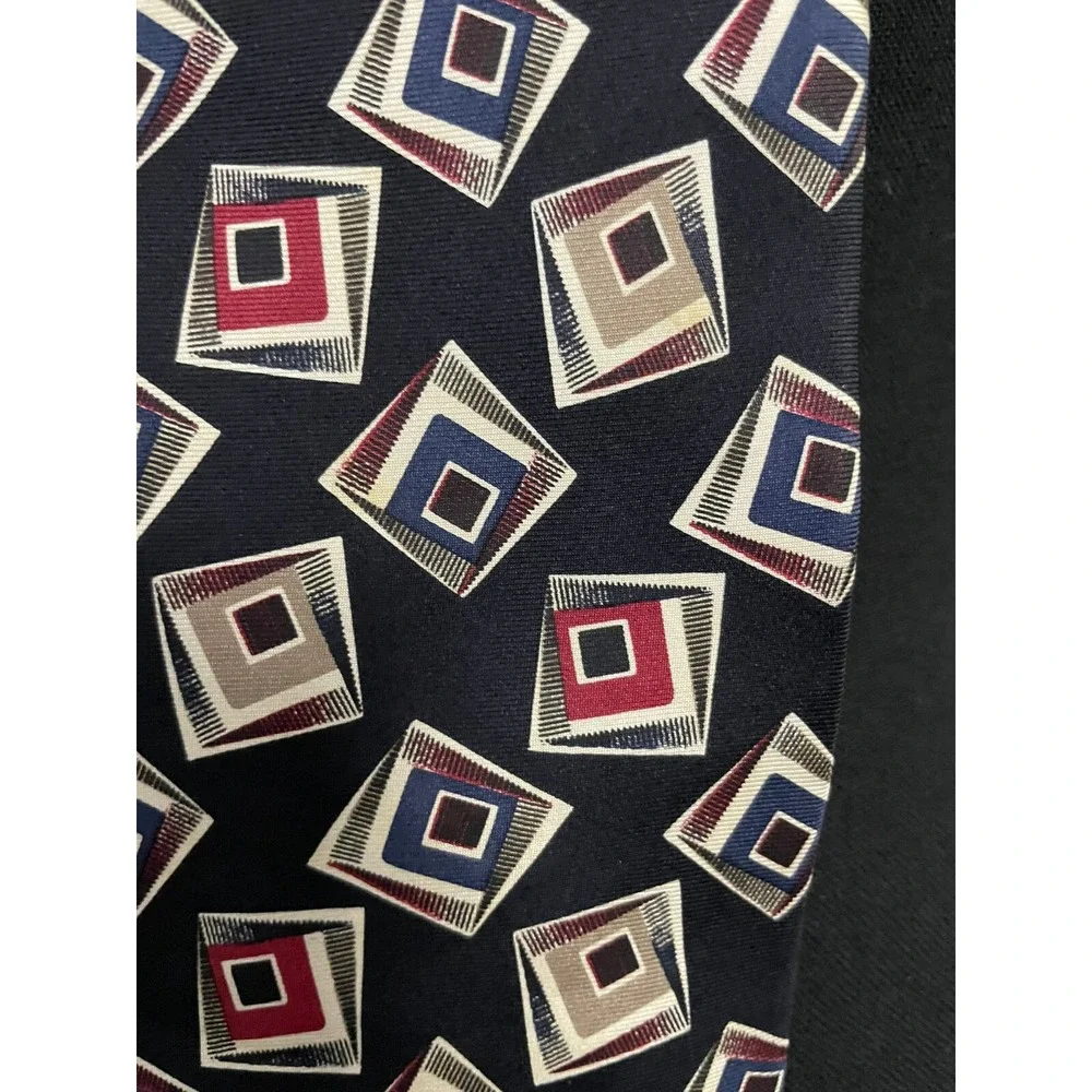 Lot of 2 Patterned Ties LORD & TAYLOR + MICHAEL JACOBS‎ Geometric Silk Neckwear